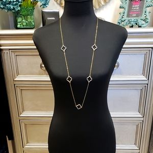 Amrita Singh Gold Clover with Austrian Crystals Long Necklace